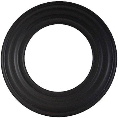 GRAY METAL Gray Metal 6-605 6 in.; 24 Gauge Black Stove Pipe Collar 6-605